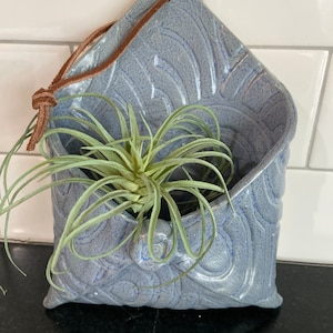 Frosted Turquoise Pocket Planter