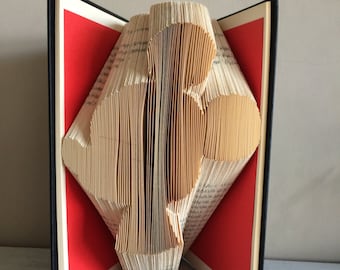 Mickey Mouse Side View Book Folding Pattern - Disney Folded book art - Birthday gift - Unique gift - Home decor - Gift for a friend
