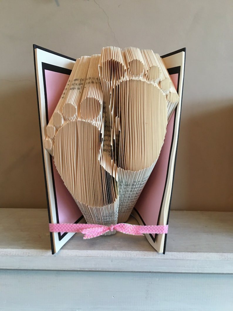 Baby Feet Footprint Book Folding Pattern Christening Gift Etsy