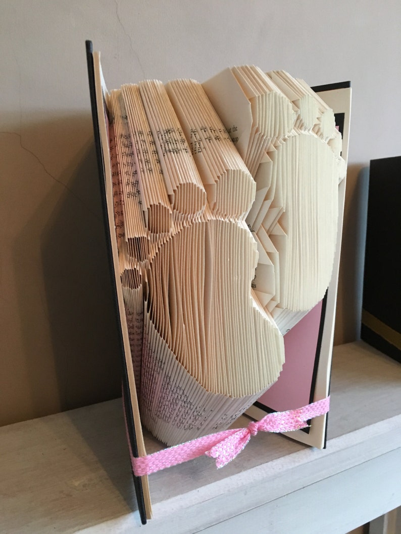 Baby Feet Footprint Book Folding Pattern Christening Gift Etsy
