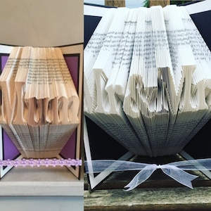 Full upper and lower case alphabet SMALL size book folding patterns - create your own words - create your own gifts - Gifts for Her