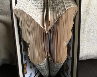 Butterfly Book Folding Pattern - Butterfly Folded book art - Unique gift - Gift for the home - Home decor - Book origami - Gift for a friend