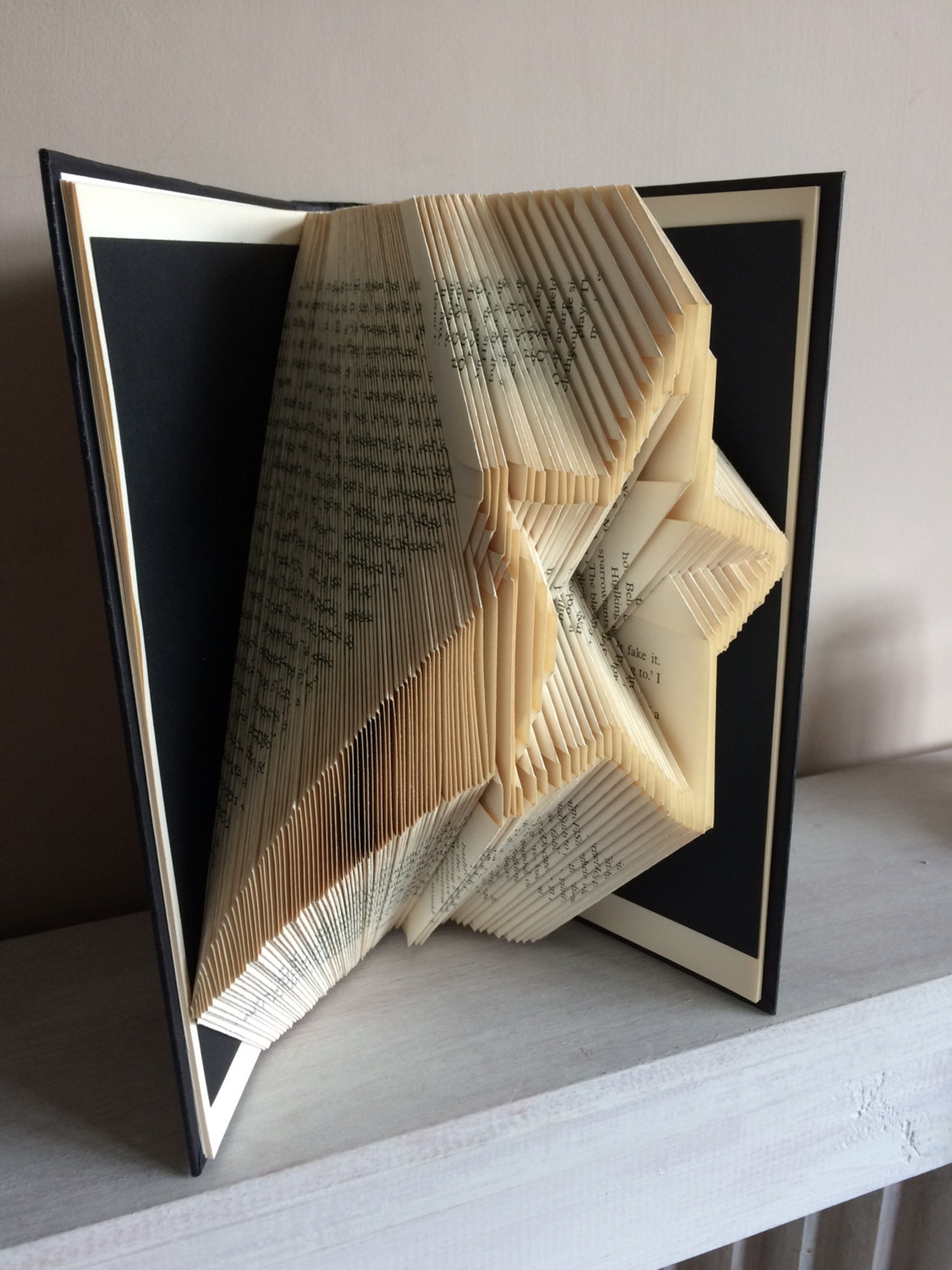 Shooting Star Book Folding Pattern Star Folded Book Art Etsy