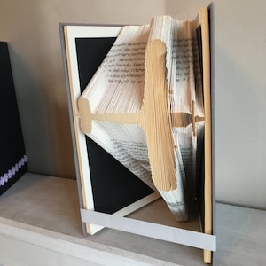 Spitfire Book Folding Pattern - Spitfire Folded book art - Father’s Day gift - Gift for him - Grandad - Dad - Uncle - Pilot - Book origami