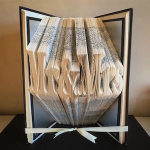 Full upper and lower case alphabet MEDIUM size book folding patterns - create your own words - create your own gifts - Gifts for Her