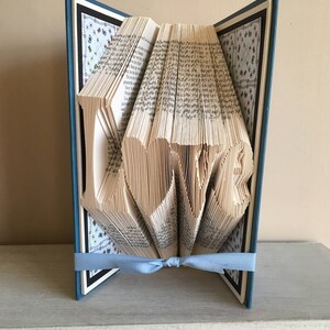 Liebesbuch Faltmuster - 2 Muster - Einzigartiges Hochzeitsgeschenk - Verlobungsgeschenk - Dekoration LOVE - Papier Jahrestag - Frau - Ehemann