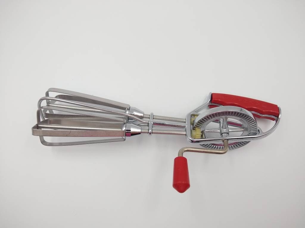 Vintage Maynard Egg Beater/Hand Mixer with Red Handle Retro Etsy
