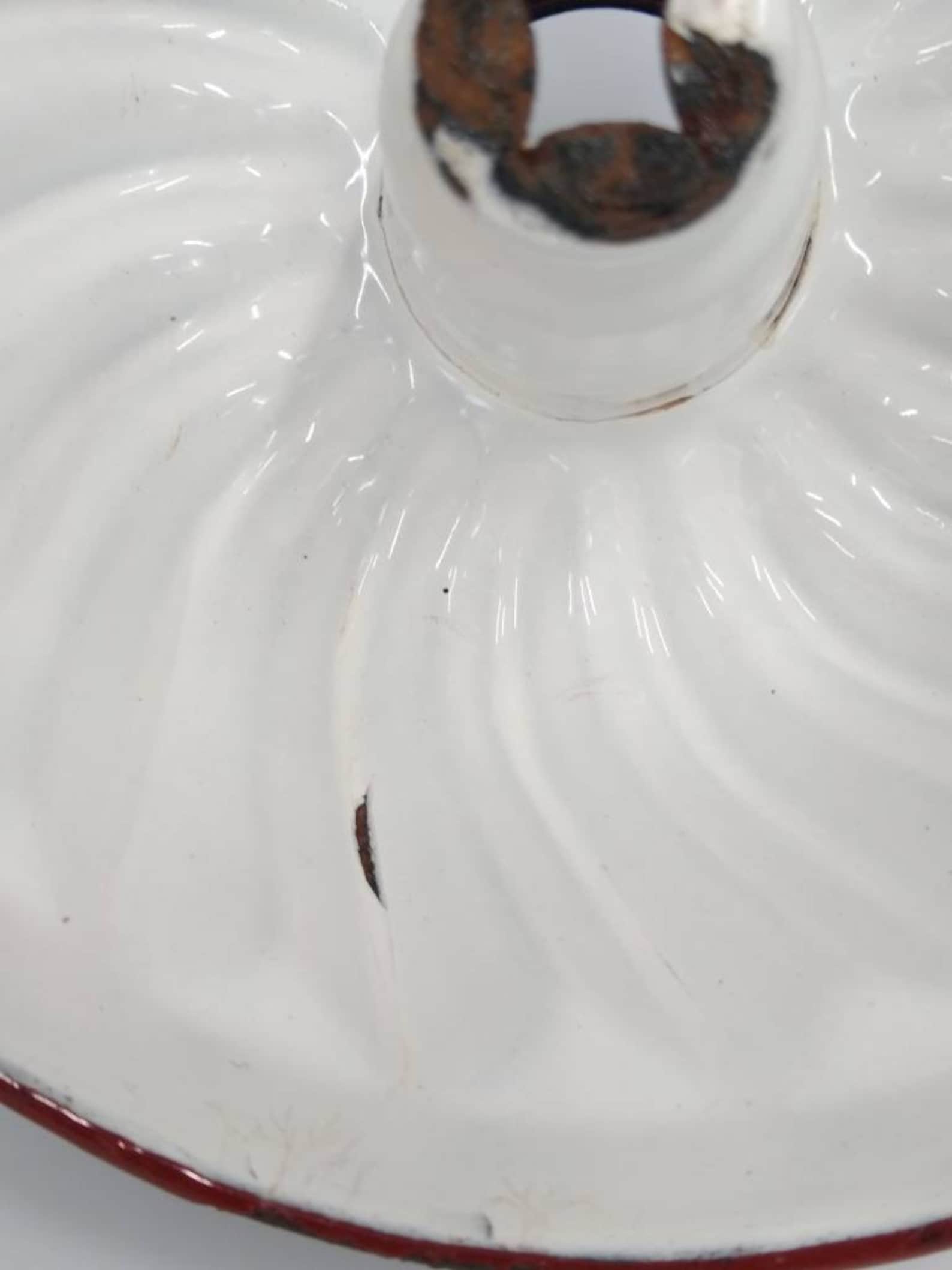 Vintage Red Enamel Bundt Pan Jello Mold With Ring for Hanging Etsy