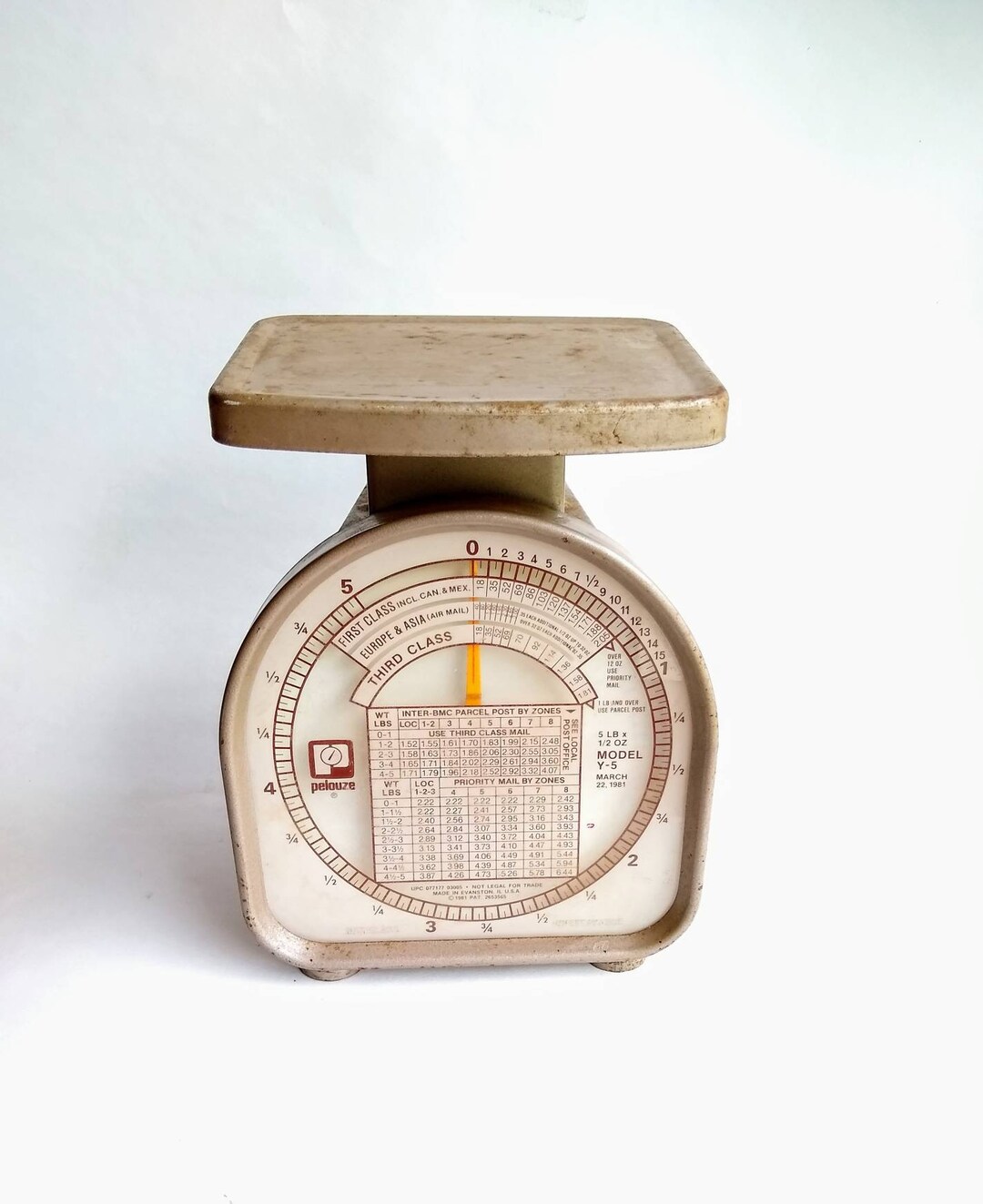 Vintage Pelouze Postal Scale Model Y5 March 22, 1981, Vintage Scale 5