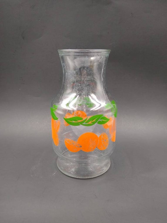 Vintage Orange Juice Carafe Pitcher and Glasses by Anchor Hocking - Bunting  Online Auctions