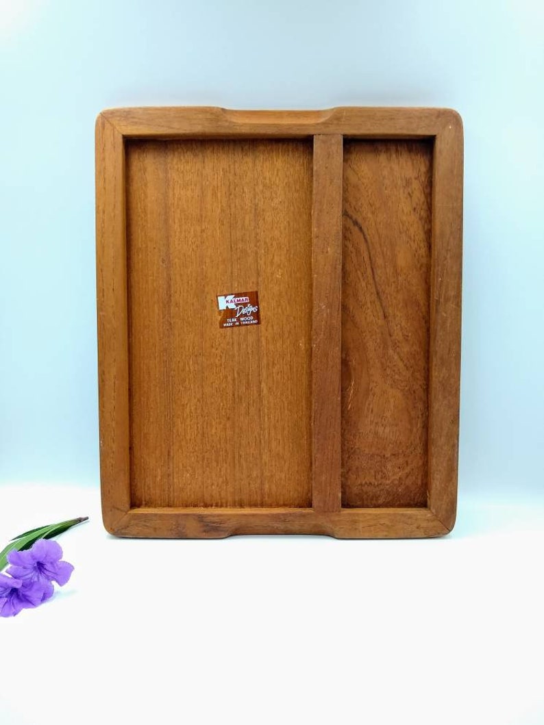 Vintage Teak Wood Tray Kalmar Designs Made in Thailand Wood Etsy