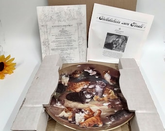 Stelldichein Zum Finale Cat Collector Plate Seltmann Weiden Wolfgang Kaiser 1993 Large 10 Inch Plate