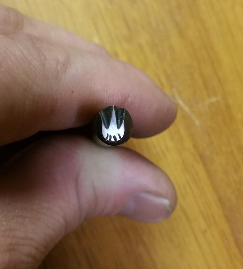 Mini Flame Stamp. Handmade Metalstamp Stamping Chasing Etsy