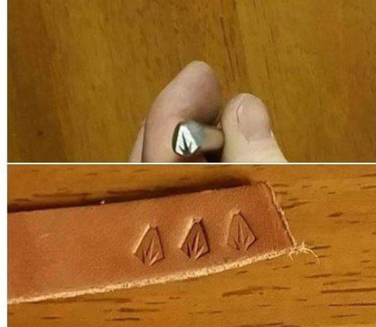 Inverted Notch Stamp. Handmade Metalstamp Stamping Chasing