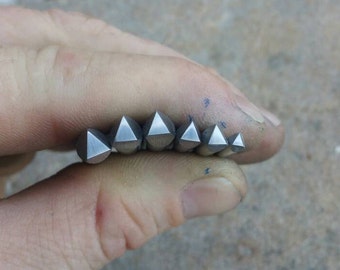 Triangle, Handmade, Metalstamp, Stamping, Chasing, Repousse, Silversmith, Copper, Jewelry, Leather, Glass, Pmc, Tool.