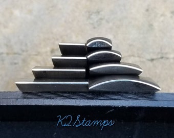 Liner and  mini liner Stamps.   Handmade, Metalstamp, Stamping, Chasing, Repousse, Silversmith, Copper, Jewelry, Leather, Glass, Pmc, Tool.