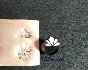 Lotus, flower, Handmade, Metalstamp, metalsmith, Stamping, Chasing, Repousse, Silversmith, Copper, Jewelry, Leather, Glass, Pmc,
