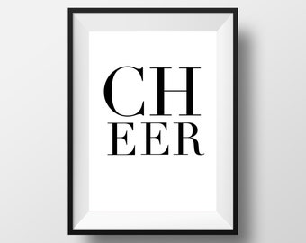 CHEER Digital Art Print | Cheerleader Gift