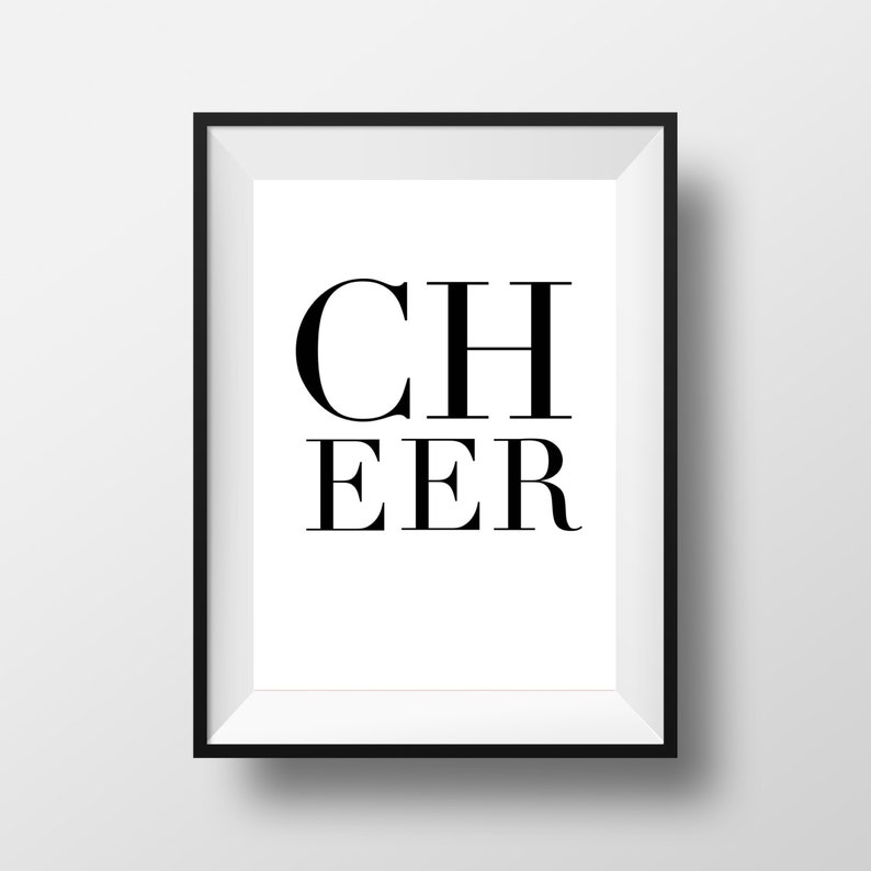 Digitaler Kunstdruck jubeln Cheerleader-Geschenk Bild 1