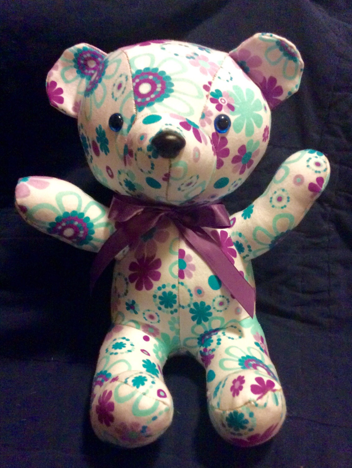 Keepsake Bear - made from 6 - 9 month baby sleeper/pajama