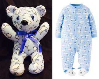 Keepsake Bear made from baby sleeper/pajamas