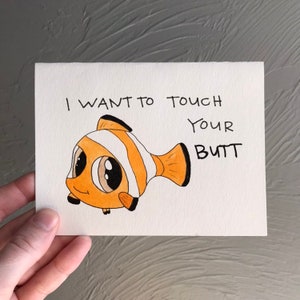AQUARELLE CARTE DE VUX Le monde de Nemo, je veux te toucher les fesses