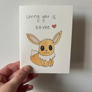 Eevee Greeting Card - Etsy Eevee Greeting Card - Etsy