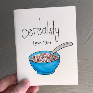 AQUARELL GRUSSKARTE Love Cards Müsli Liebhaber