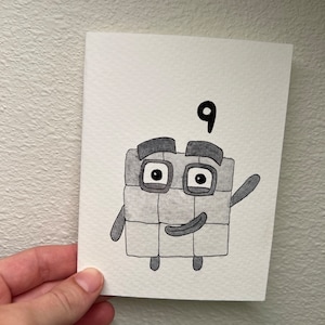 Numberblocks card Number 9 it’s fine