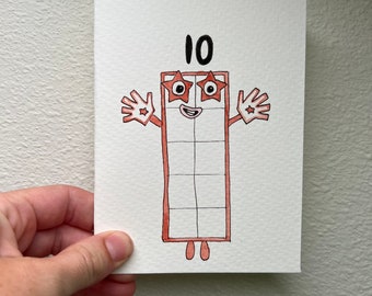 Numberblocks card Number 10