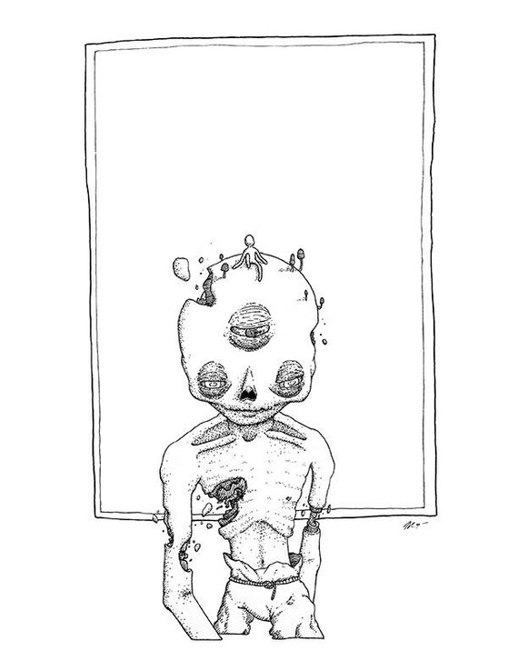 Walk Drawing Art Print Etsy