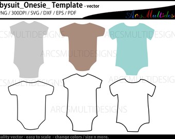 Download Baby Onesie Outline Etsy