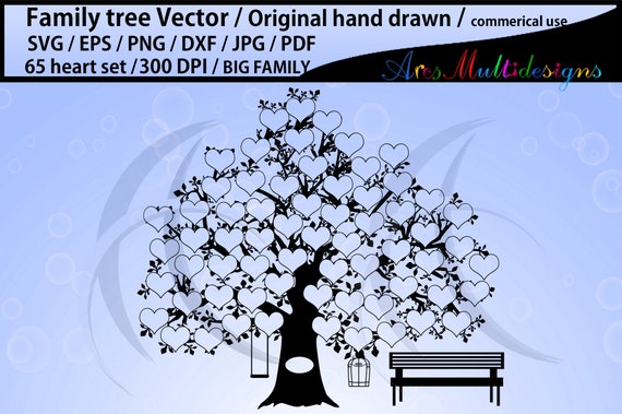 65 Herzen Familie Baum Clipart Svg Eps Dxf Png Pdf Jpg Etsy