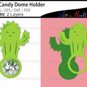 Support en forme de dôme en forme de bonbon cactus