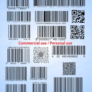 barcodes silhouette / 20 Barcode / printable bar code / vector barcode /country codes / PNG / EPs / High Quality / SVG /DXf / commercial use