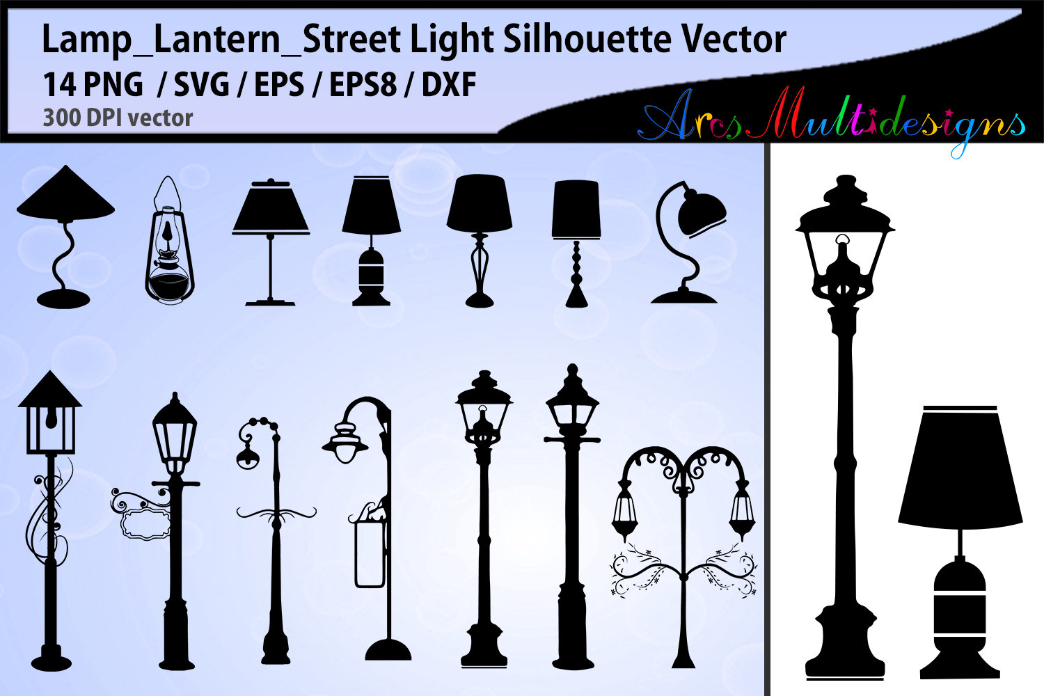 Street Light Silhouette, Street Light SVG - ETC Craft Marketplace
