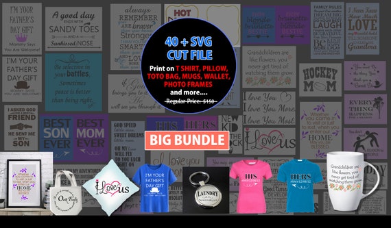 Svg cut file bundle over 40 plus cut files / SVG / PNg / EPS / Dxf files / vector / scrapbooking / card making and more Il_570xn