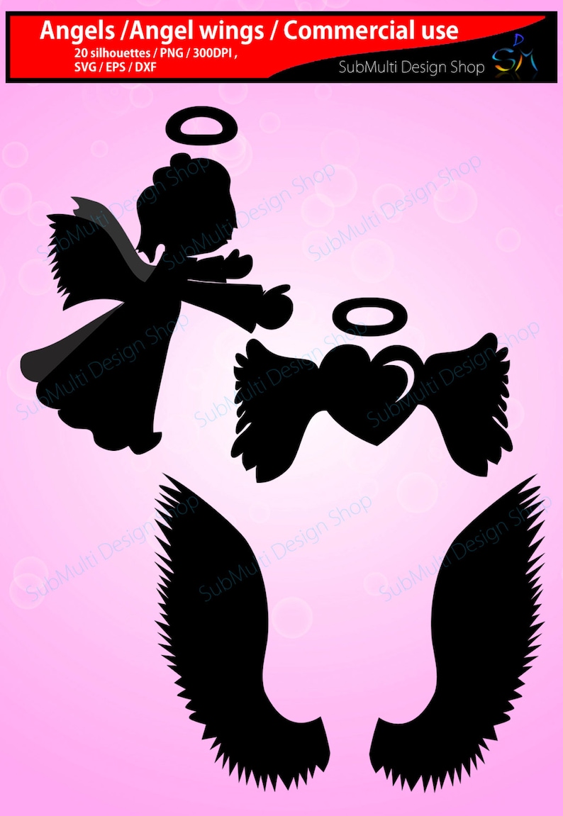 Download Vector Angel Silhouette Angel Clipart High Quality Wings Silhouette Commercial And Personal Use Svg Dxf Png Eps Digital File Clip Art Art Collectibles Delage Com Br