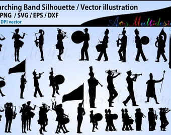Paquete de vectores de siluetas de bandas de música (descarga digital)