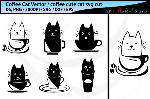Download Svg Png Dxf Coffee Cat Silhouette Svg Coffee Svg Cat Svg Coffee Silhouette Cat Silhouette Vector Coffee Cat Cut File Eps Clip Art Art Collectibles Lifepharmafze Com