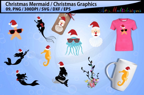 Download Mermaid Christmas Svg Bundle Christmas Graphics Bundle Christmas Starfish Christmas Octopus Christmas Seahorse Vector By Arcsmultidesignsshop Catch My Party