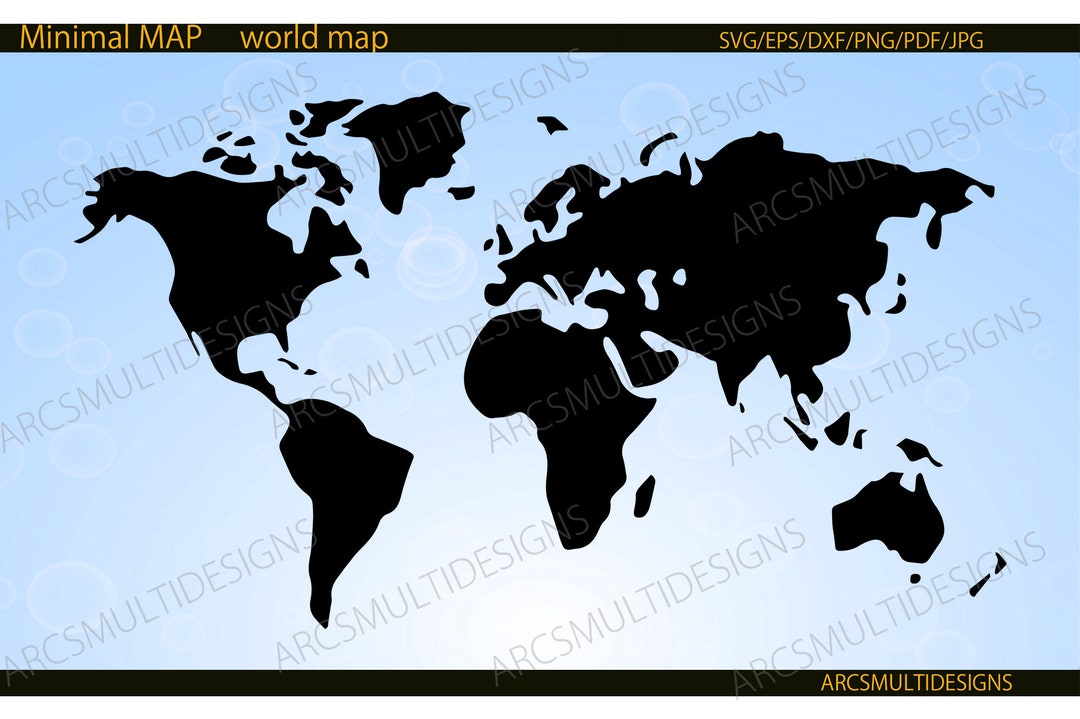Minimalist World Map Silhouette World Map Vector Outline World Map Il 1080xN.3250539010 Msmj
