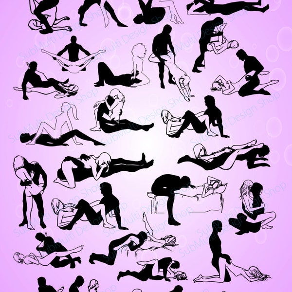 Sex silhouettes / vector sex position / Sex SVG file /EPS / PNG / Jpg / sex position / position silhouette /  printable best selling svg