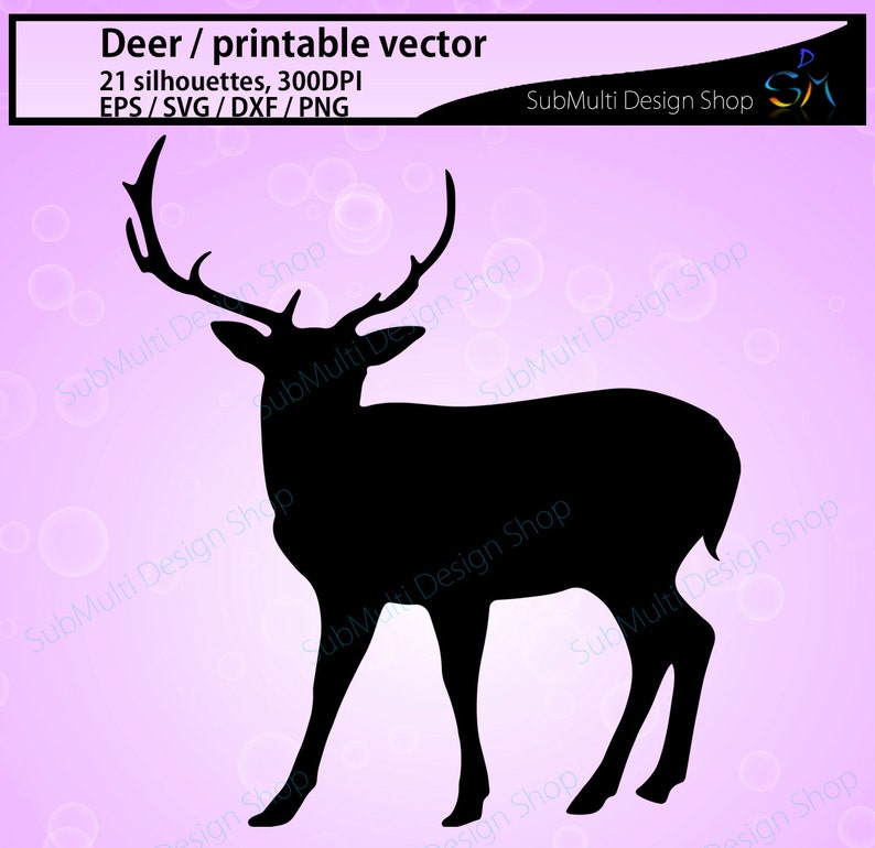 Download Deer Silhouette Deer Silhouette Svg File Vector Deer Deer Svg Eps Png Dxf Printable Tree Silhouette Tree 21nos Clip Art Art Collectibles Delage Com Br