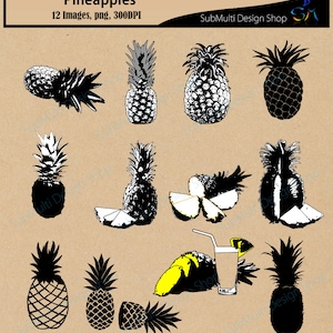 Ananas silhouette Svg / Obst-Silhouette / Ananas vector / Obst Vektor / pine Apple Svg-Datei / SVG / Png / hochwertige Scrapbooking