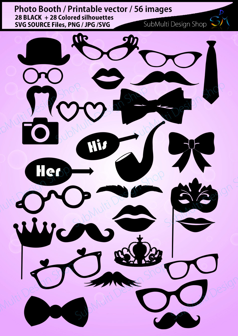 Photo Booth Svg Props Svg 28B 28C Photo Booth Props Cut