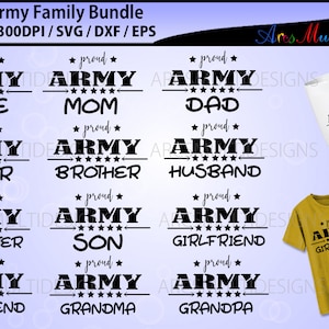 Army Family cut file bundle / Proud army family bundle / svg cut files