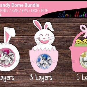 Easter Candy Dome Bundle / Easter SVG Bunny Candy Dome / Easter Basket ...