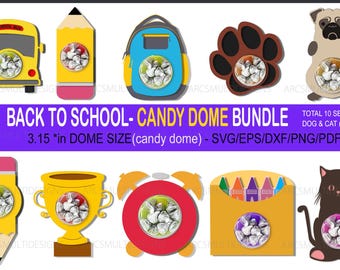 Back to School Candy Dome Template Bundle (Digital Download)