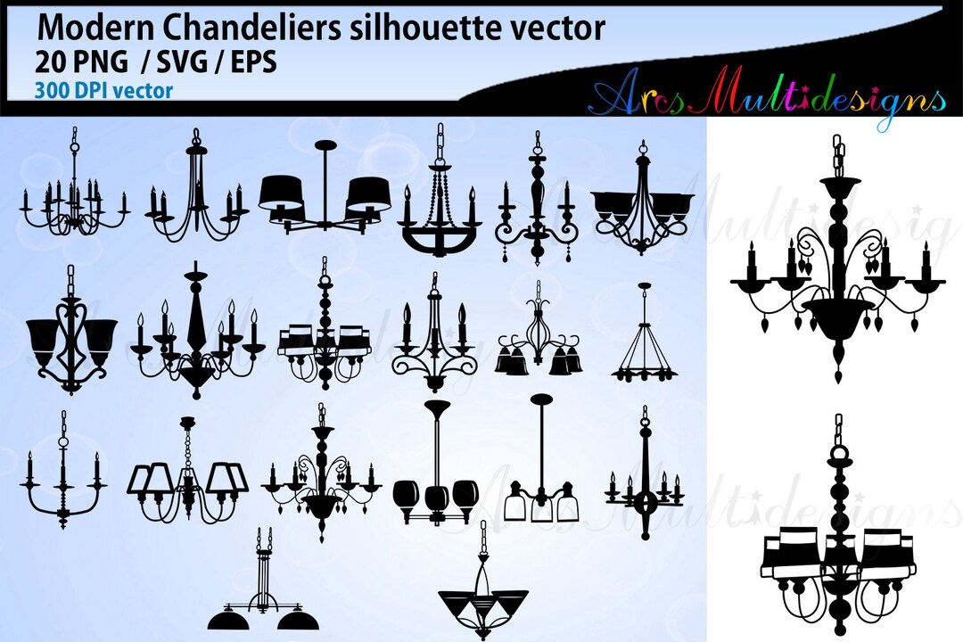 Chandeliers Svg Silhouette / Chandelier SVG Bundle / Chandelier Cut
